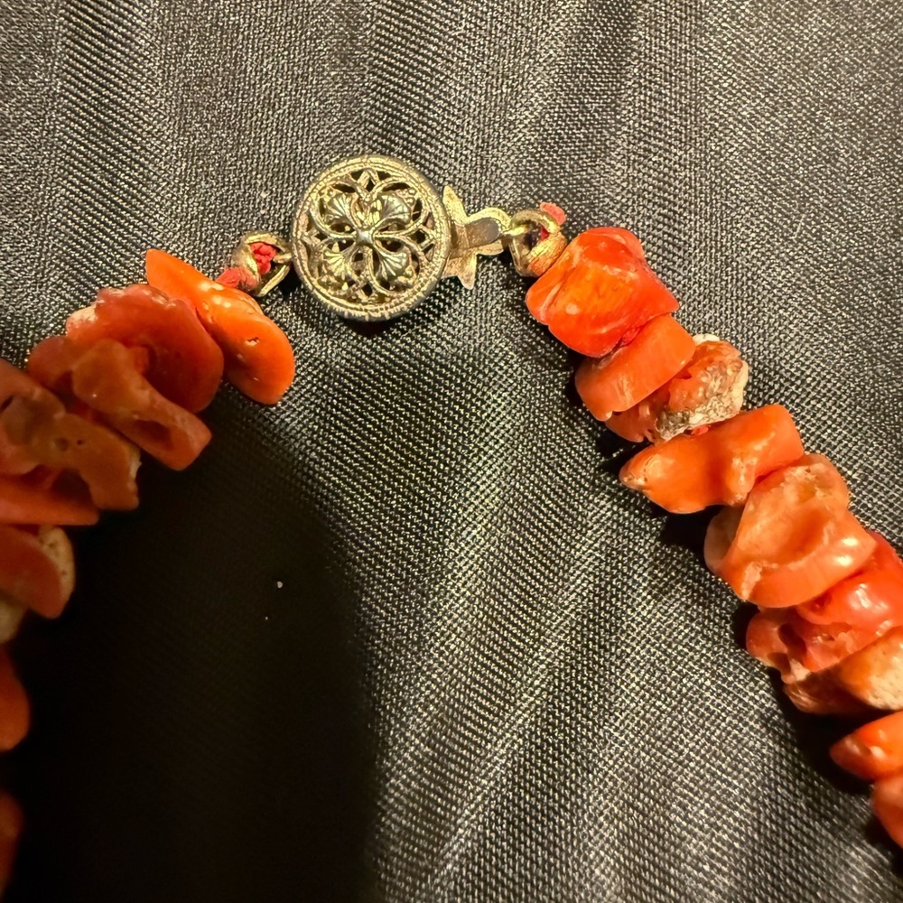 Stunning Natural Coral Branch Necklace- multi stone large organic raw - Picture 3 of 7